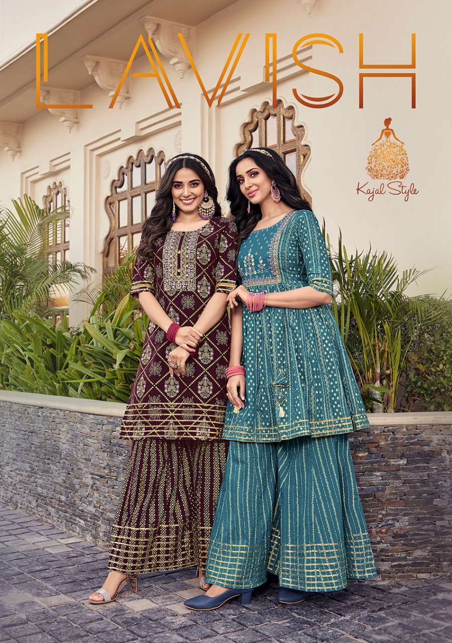 Kajal Style Lavish Vol 1 catalog Designer  Cotton Kurtis With Sharara 