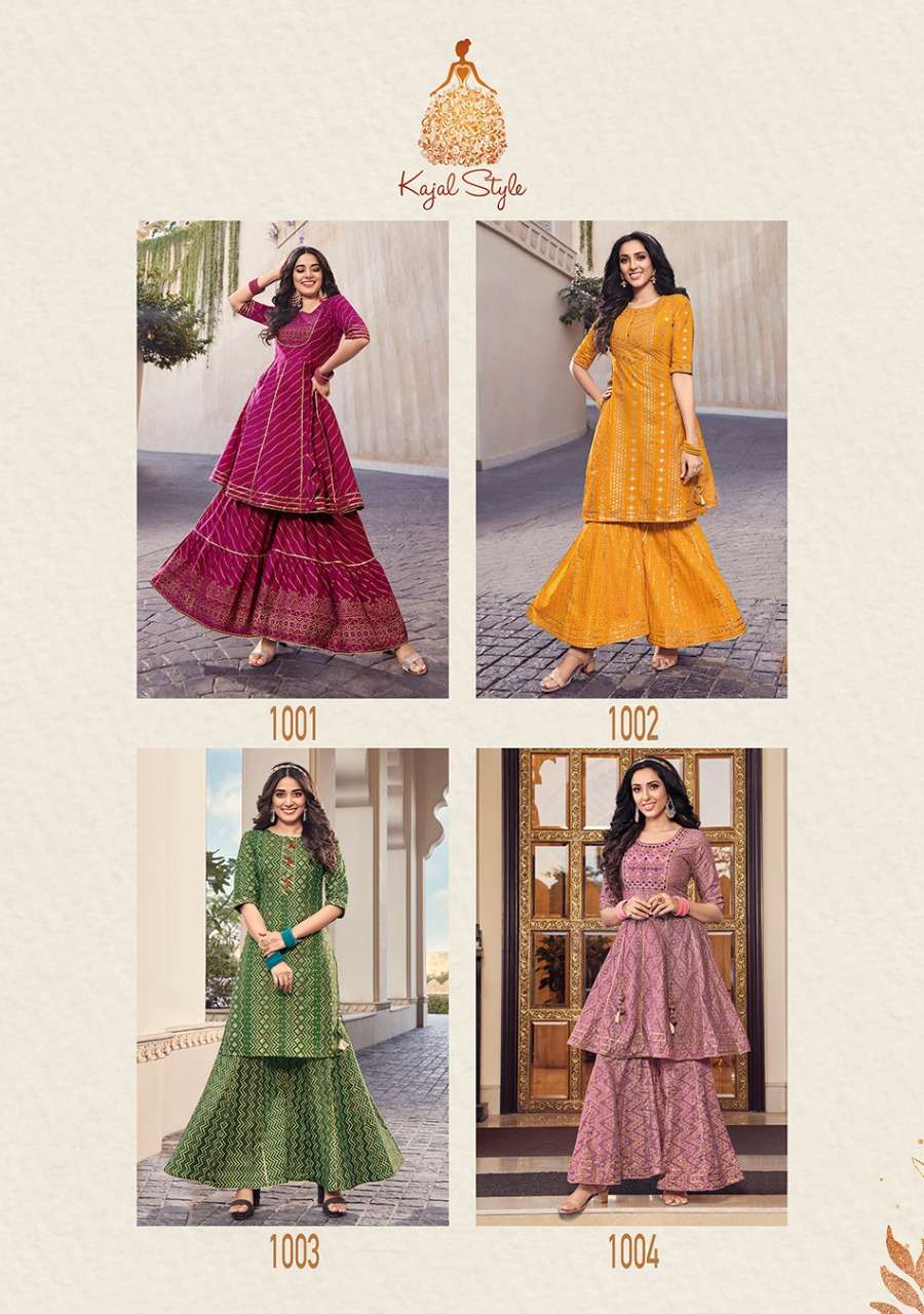 Kajal Style Lavish Vol 1 catalog Designer  Cotton Kurtis With Sharara 
