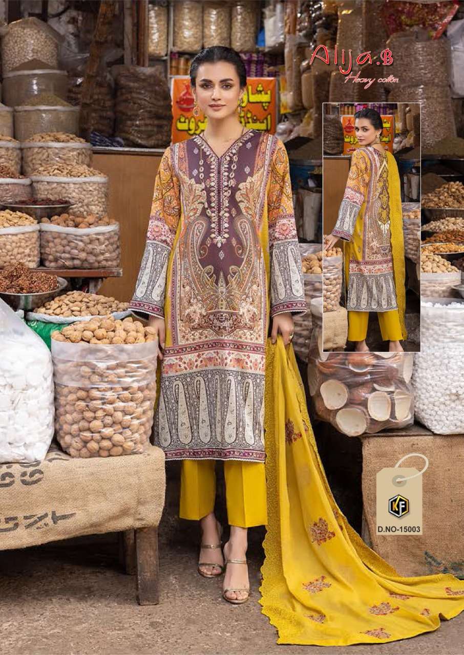 Keval Alija B vol 15 Catalog Heavy Cotton Karachi Dress Material 