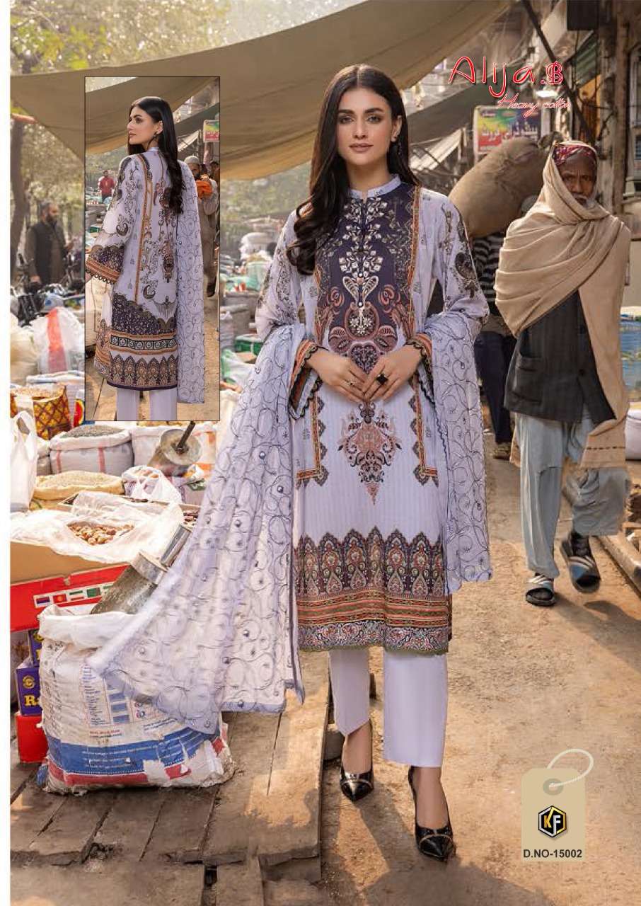 Keval Alija B vol 15 Catalog Heavy Cotton Karachi Dress Material 