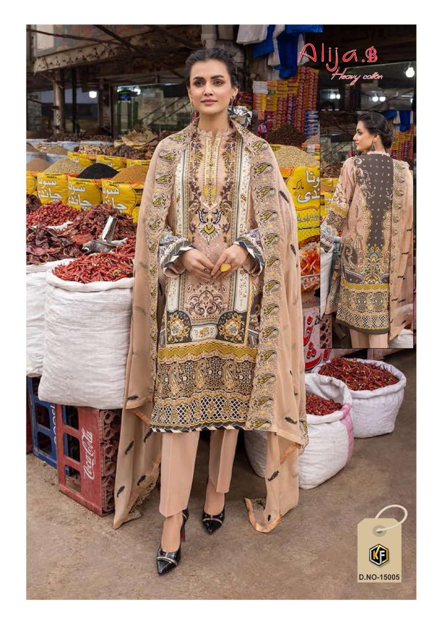 Keval Alija B vol 15 Catalog Heavy Cotton Karachi Dress Material 