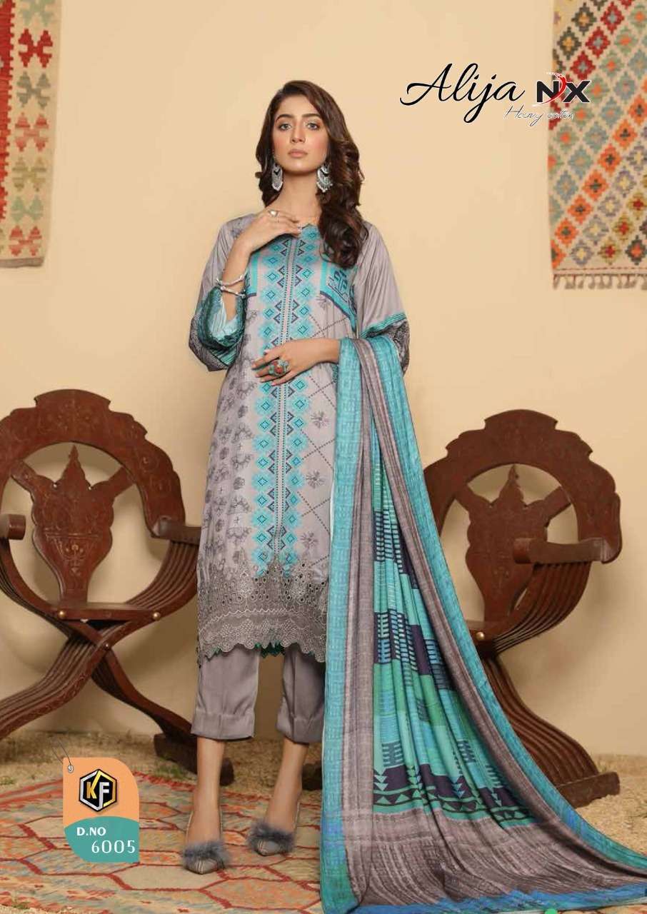Keval Fab Alija Nx Catalog Casual Wear Karachi Cotton Dress Materials 