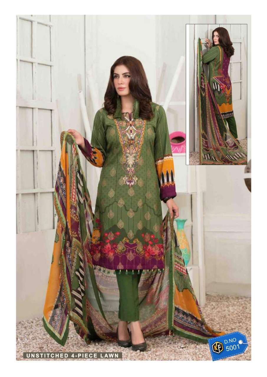 Keval Sobia Nazir Luxury Vol 5 Catalog Karachi Cotton Dress Materials