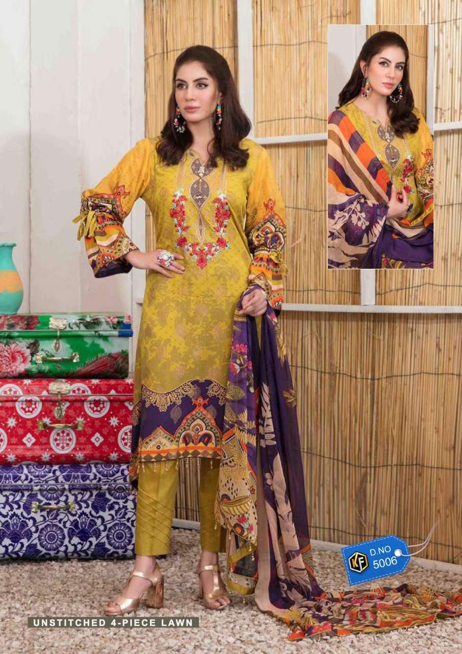 Keval Sobia Nazir Luxury Vol 5 Catalog Karachi Cotton Dress Materials