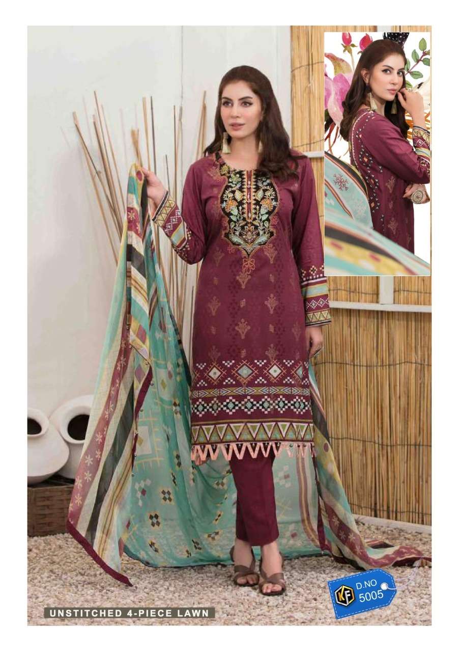 Keval Sobia Nazir Luxury Vol 5 Catalog Karachi Cotton Dress Materials