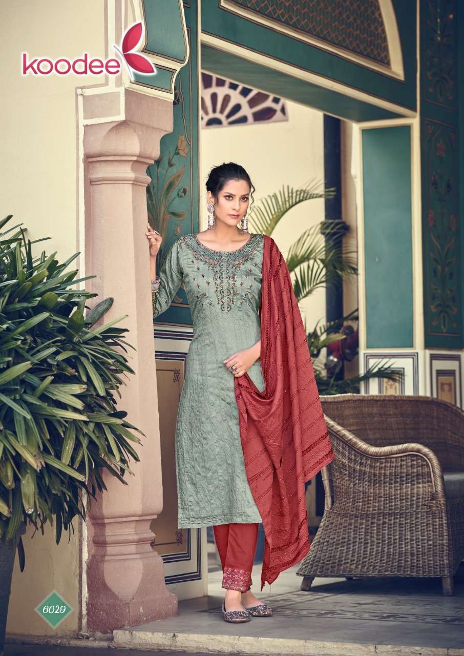 Koodee Anupama Vol 1 Catalog Festive Wear Readymade Top Bottom With Dupatta 