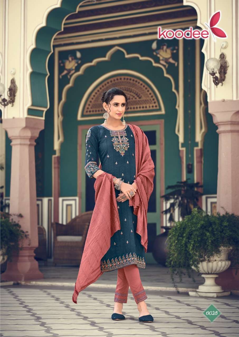 Koodee Anupama Vol 1 Catalog Festive Wear Readymade Top Bottom With Dupatta 