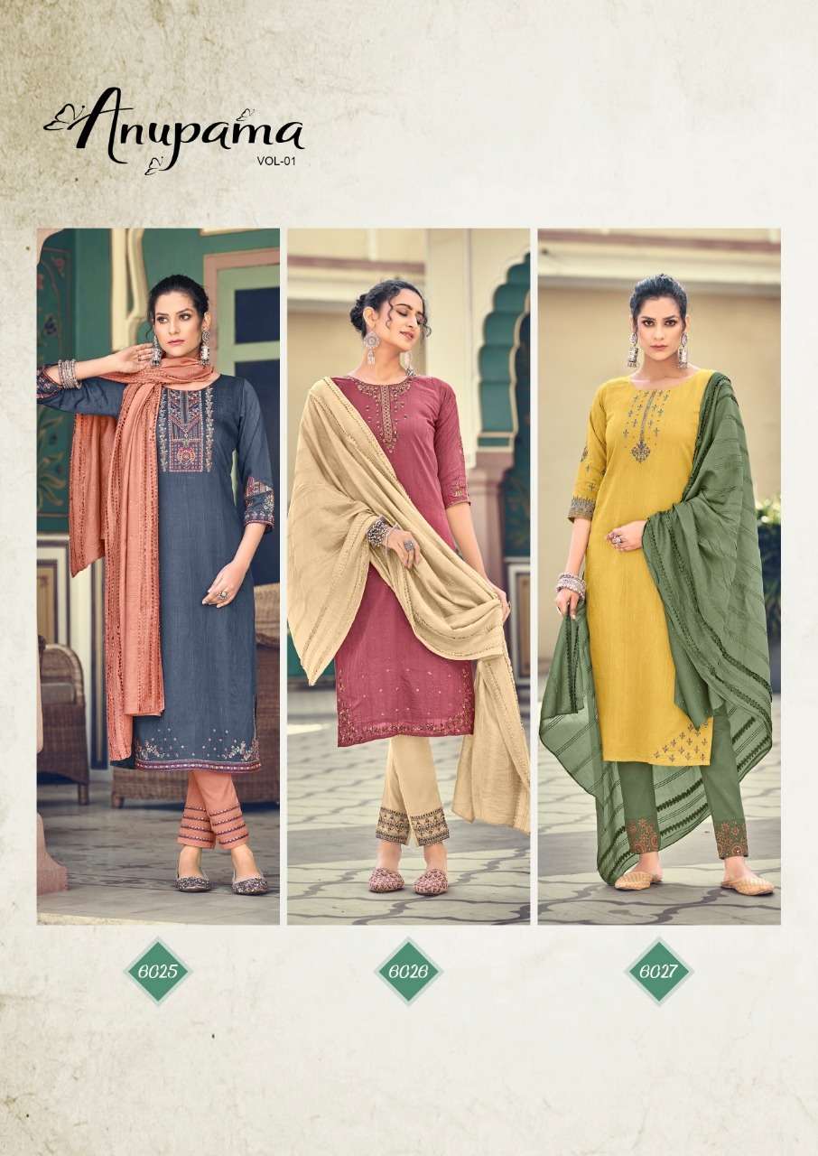 Koodee Anupama Vol 1 Catalog Festive Wear Readymade Top Bottom With Dupatta 