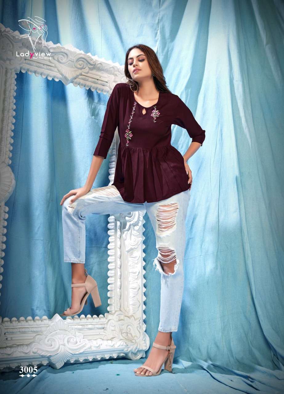 Ladyview Cool Crush Vol 3 Catalog Rayon Embroidery Western Wear Top 