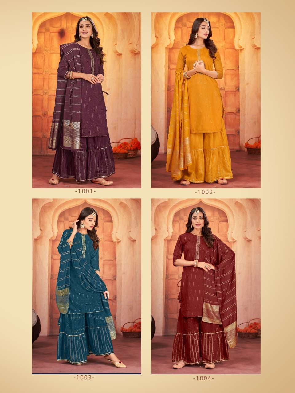 Lilly Tarang catalog  Designer Festive Wear Kurti Sharara With Dupatta 
