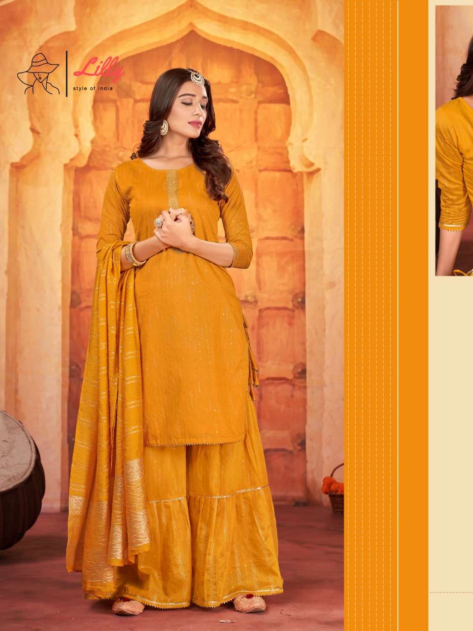 Lilly Tarang catalog  Designer Festive Wear Kurti Sharara With Dupatta 