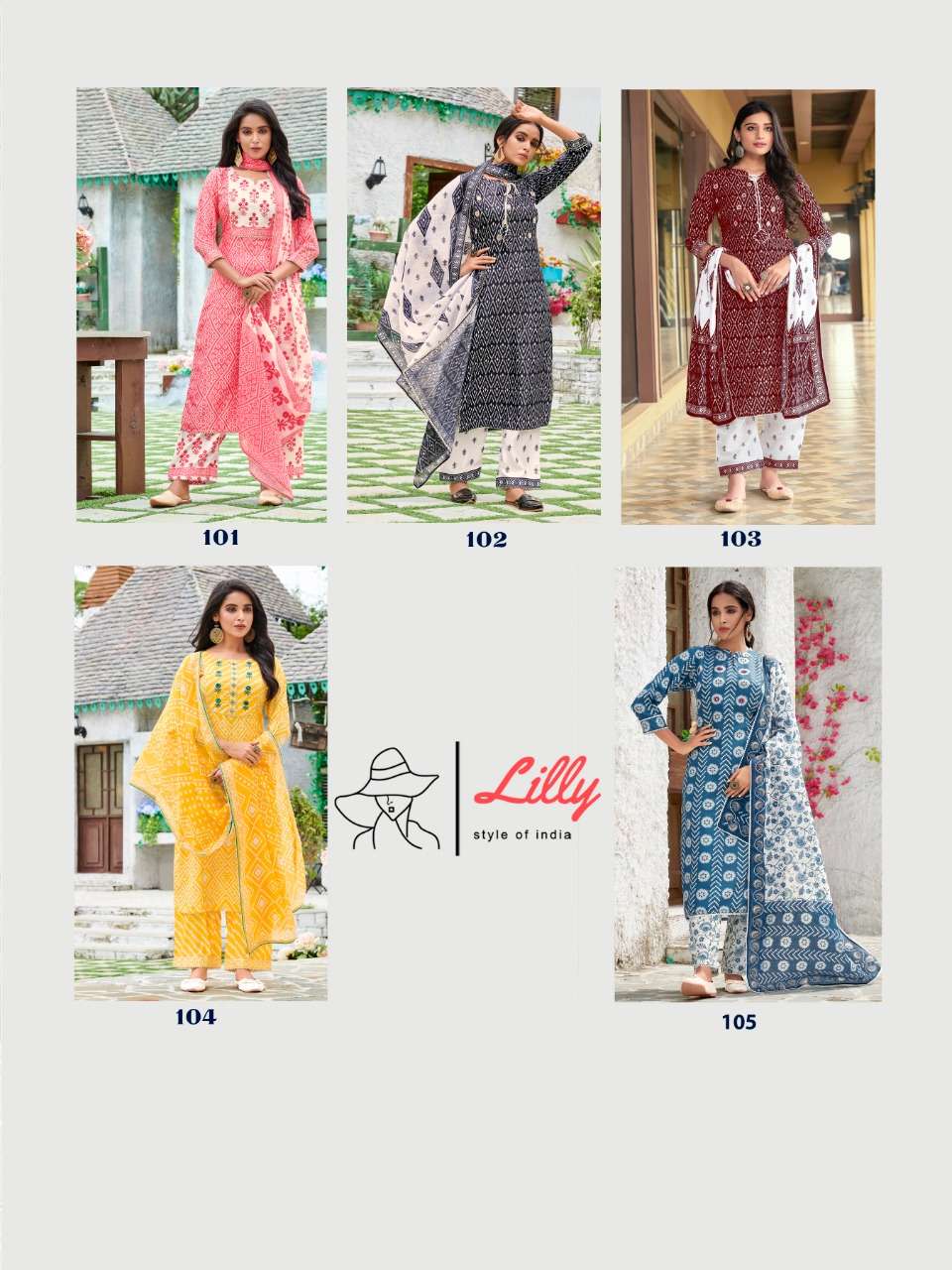 Lilly Sakira Nx Catalog Designer Wear Readymade Top Bottom With Dupatta