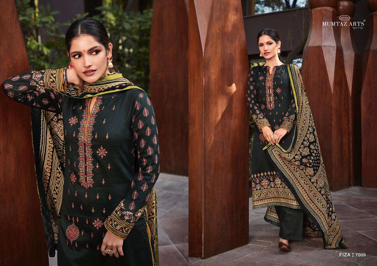 Mumtaz Arts Fiza 7001 catalog  Jam Satin Embroidery Dress Materials
