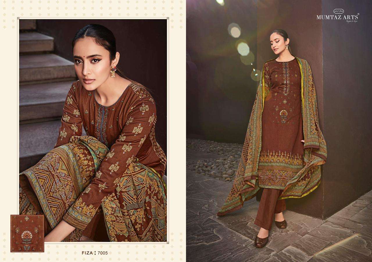Mumtaz Arts Fiza 7001 catalog  Jam Satin Embroidery Dress Materials