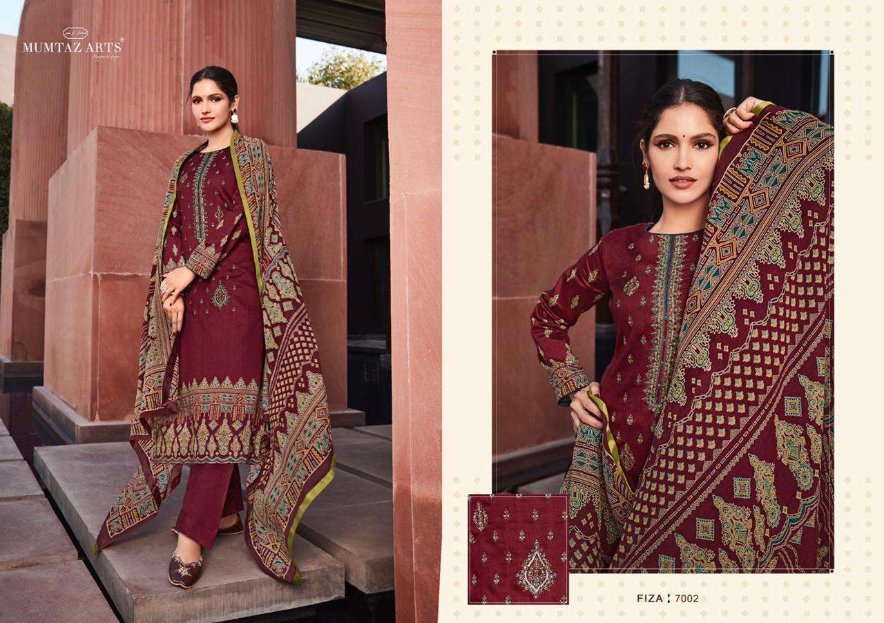 Mumtaz Arts Fiza 7001 catalog  Jam Satin Embroidery Dress Materials