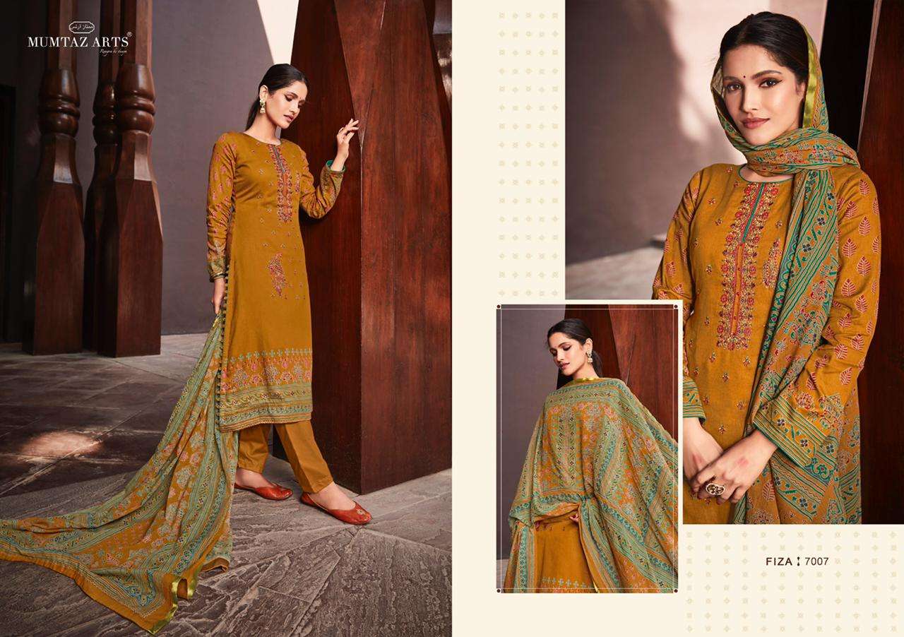 Mumtaz Arts Fiza 7001 catalog  Jam Satin Embroidery Dress Materials