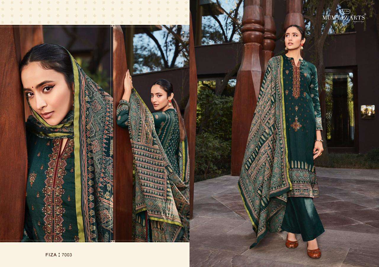 Mumtaz Arts Fiza 7001 catalog  Jam Satin Embroidery Dress Materials