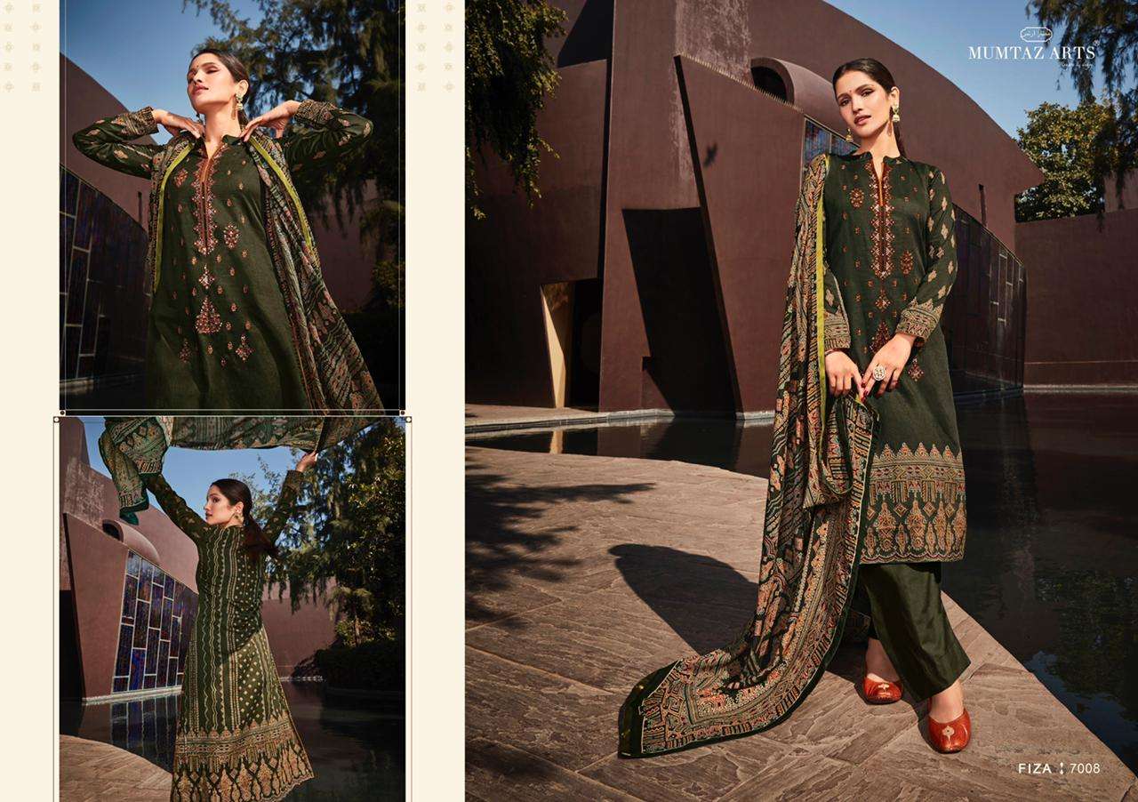 Mumtaz Arts Fiza 7001 catalog  Jam Satin Embroidery Dress Materials