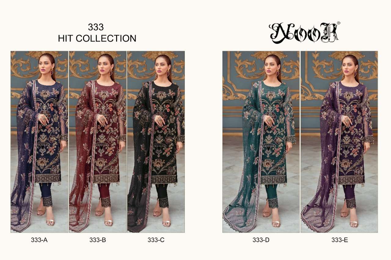 Noor Hit Collection 333 Catalog Georgette Wear Pakistani Salwar Kameez