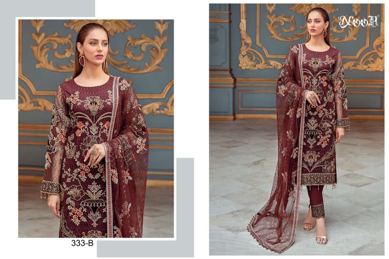 Noor Hit Collection 333 Catalog Georgette Wear Pakistani Salwar Kameez