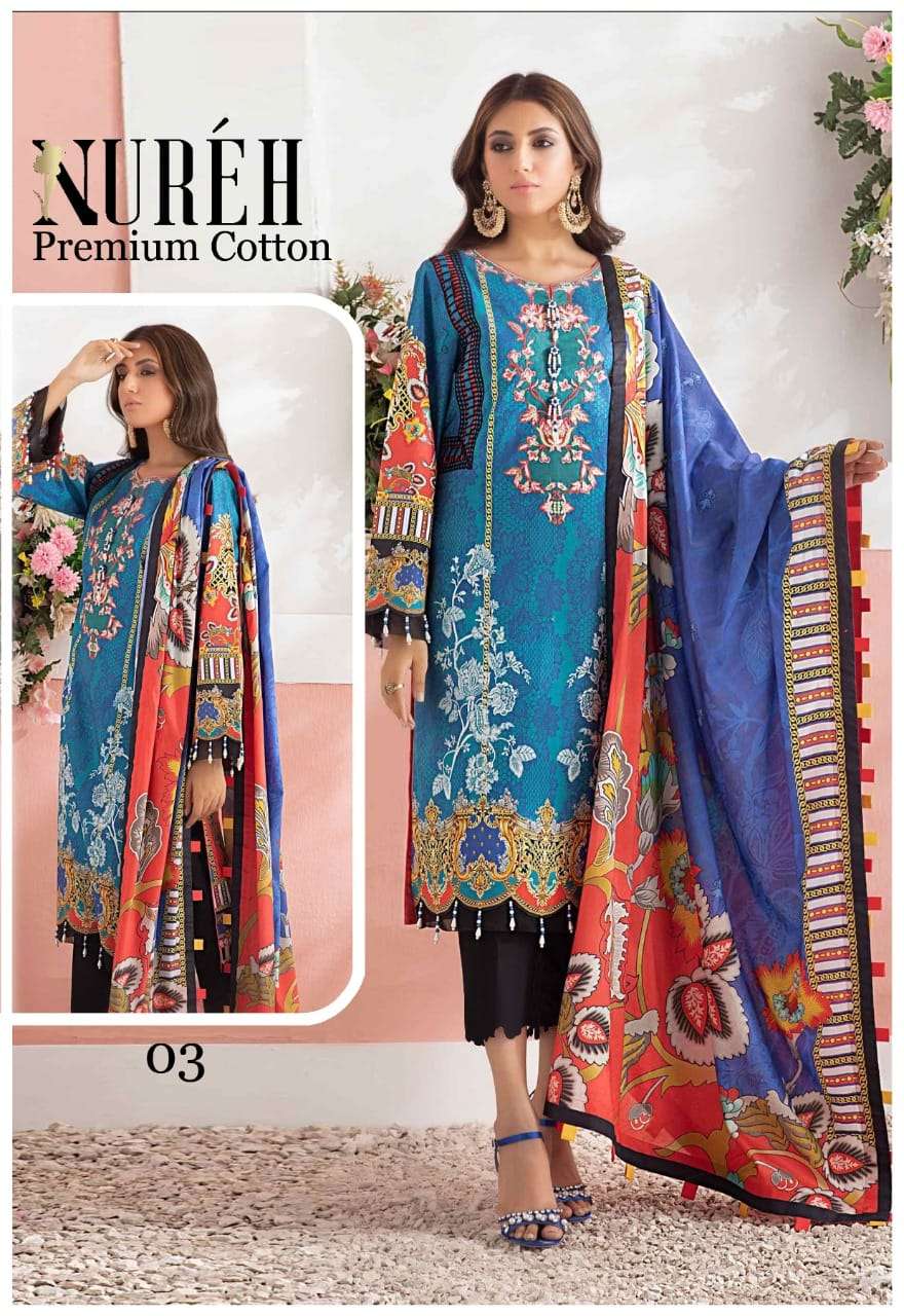 Nureh Premium cotton Vol 1 Designer Cotton Dress Materials