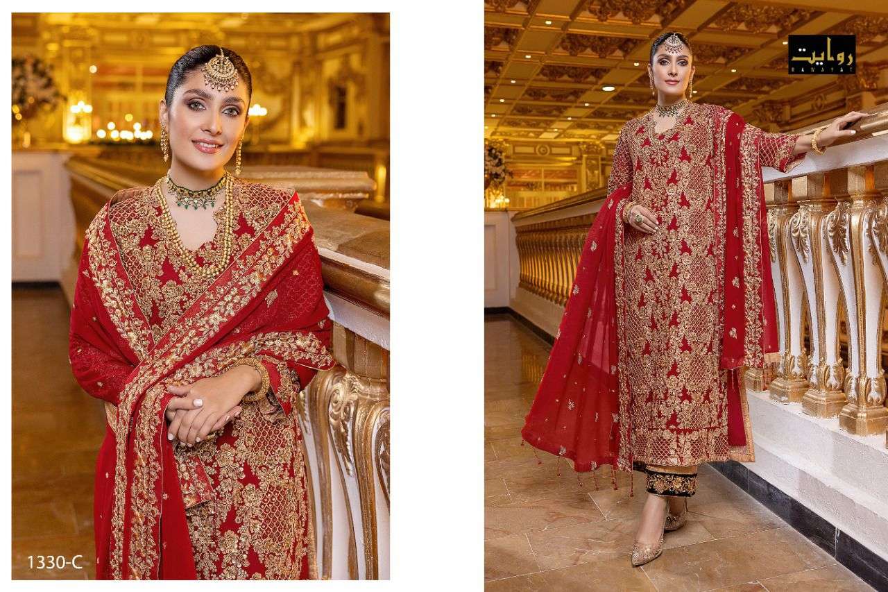Rawayat Azure  catalog Special Designer Georgette Wedding Wear Salwar suits 