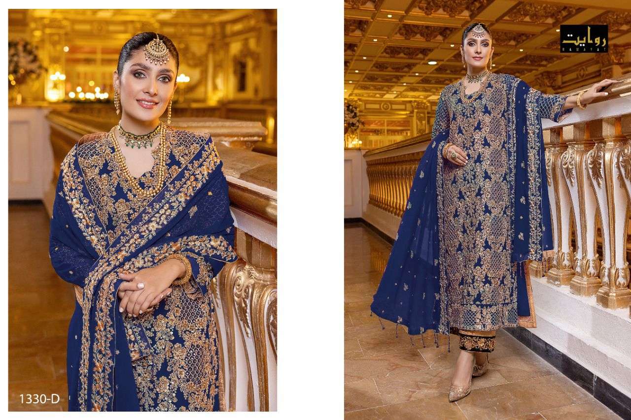 Rawayat Azure  catalog Special Designer Georgette Wedding Wear Salwar suits 