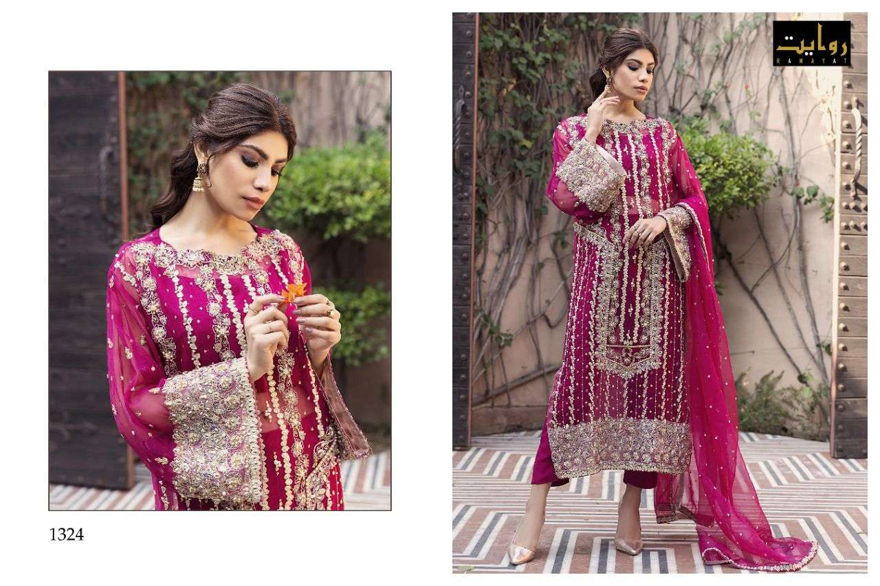 Rawayat Imrozia Vol 7 catalog  Festive Georgette Pakistani suits 