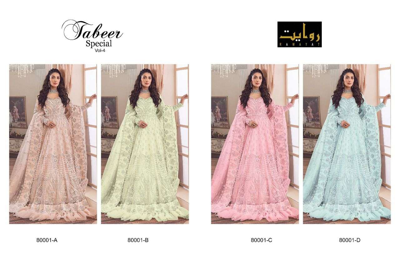 Rawayat Tabeer Special vol  4 catalog  Wedding Wear Salwar Suits 