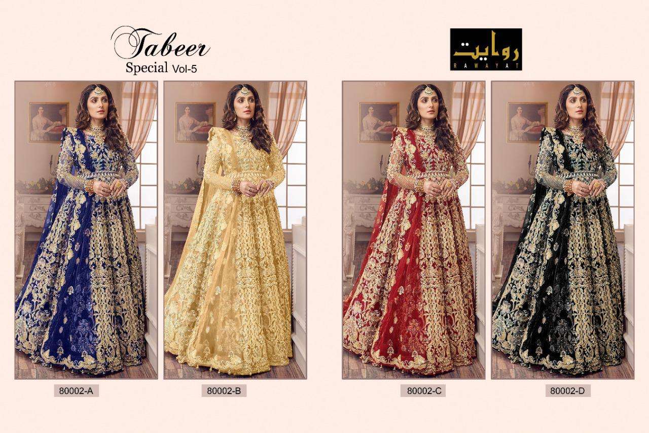 Rawayat Tabeer Special vol 5 catalog Wedding Wear Salwar Suits 