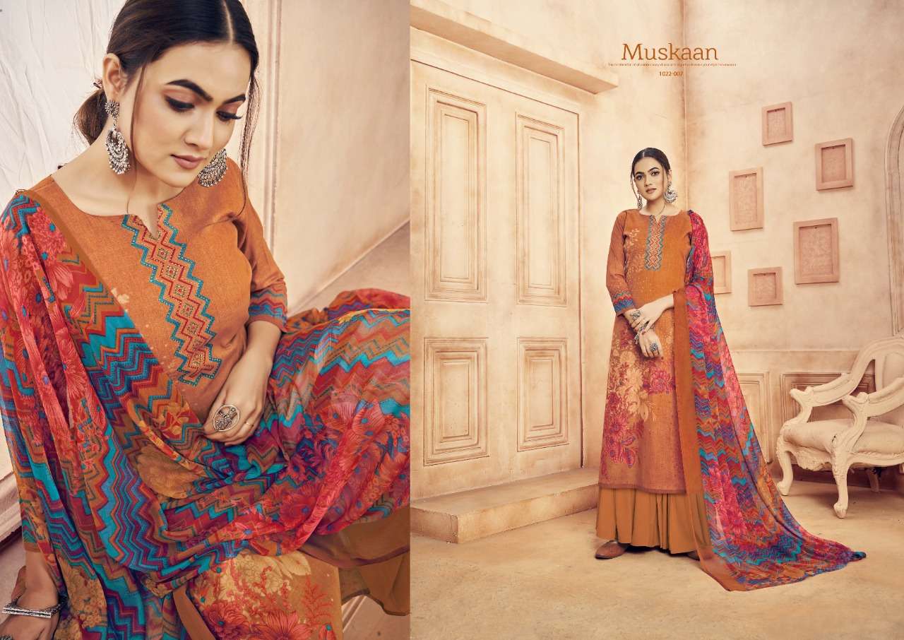 Romani Muskaan Catalog Designer Wear Cambric Cotton Dress Materials