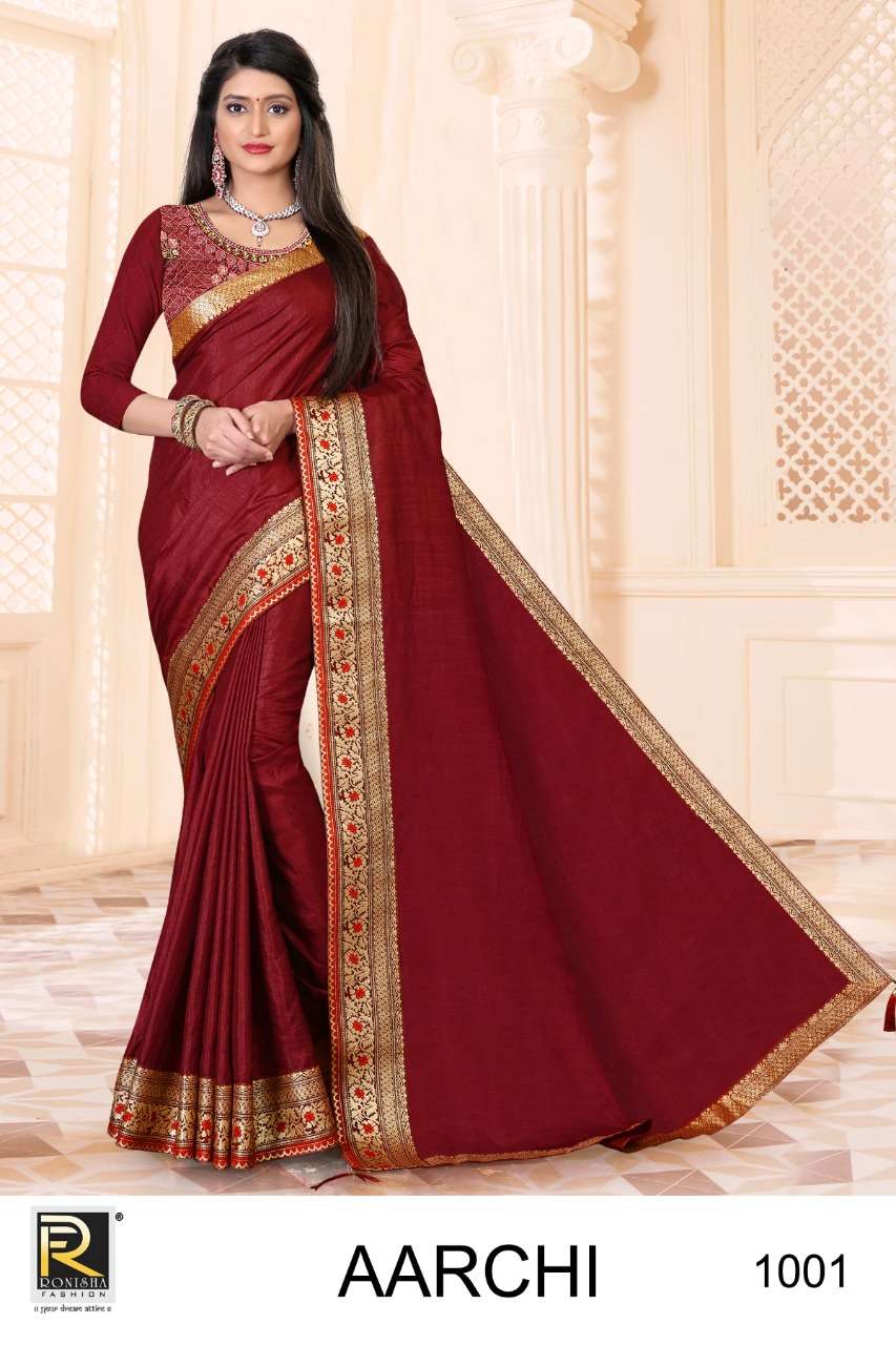 Ronisha Aarchi catalogue Festive Wear Silk Saree 