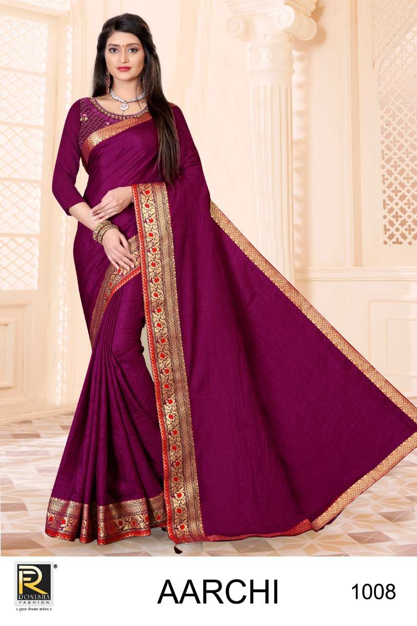 Ronisha Aarchi catalogue Festive Wear Silk Saree 