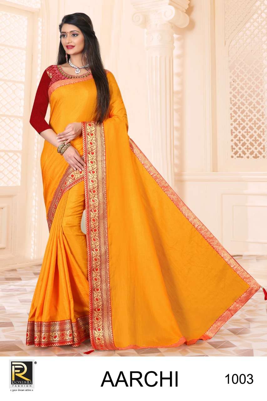 Ronisha Aarchi catalogue Festive Wear Silk Saree 