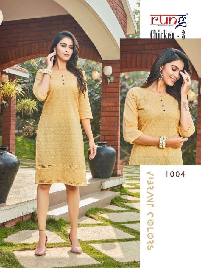 Rung Chiken Vol 3 catalog Designer Cotton Kurtis 