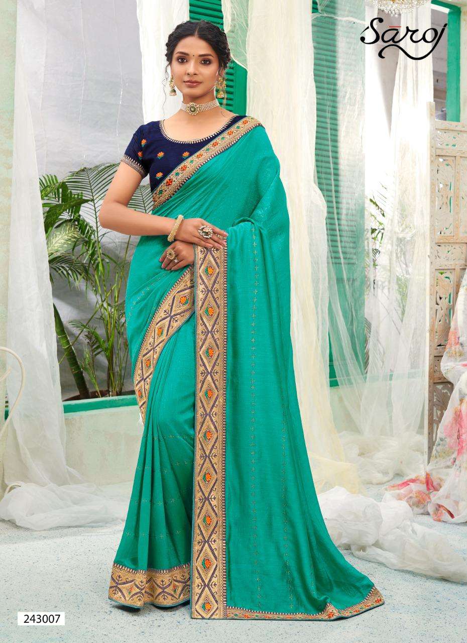 Saroj Surili Catalog Traditional Wear Vichitra Silk Sarees 