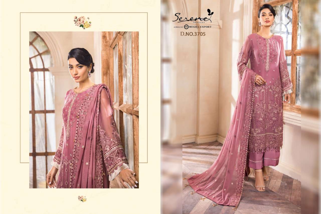 Serene Farasha catalog  Embroidery Georgette Pakistani Salwar suits