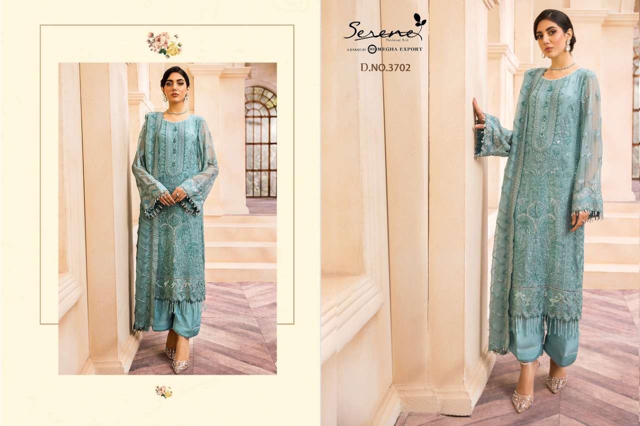 Serene Farasha catalog  Embroidery Georgette Pakistani Salwar suits