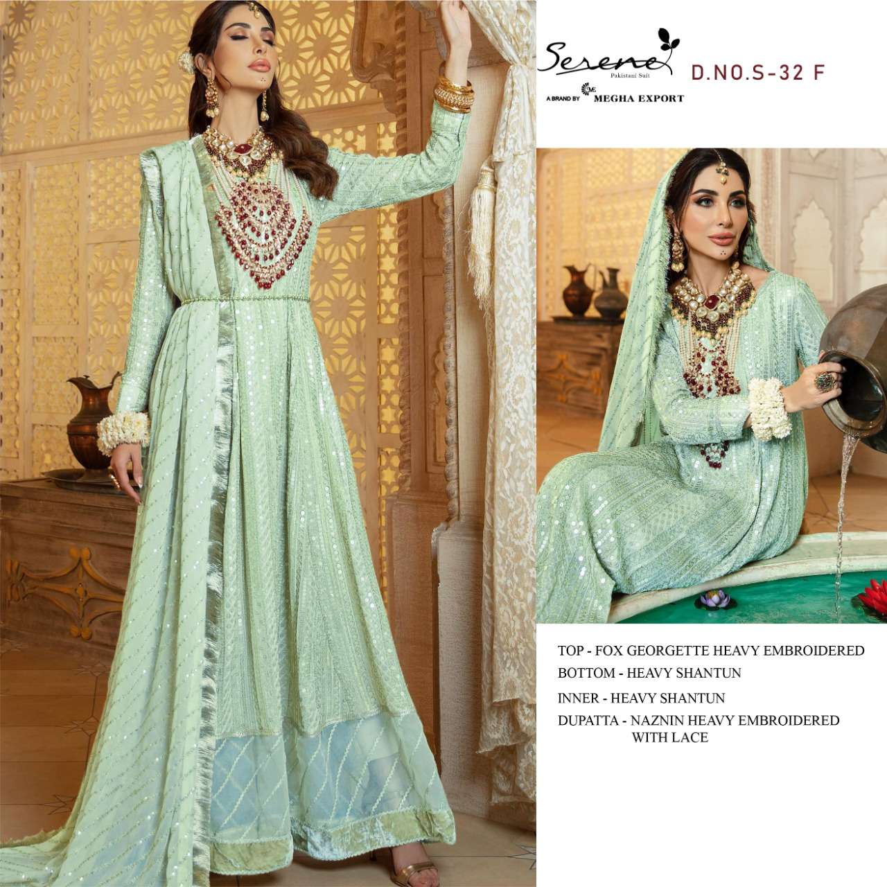 Serene S vol 32 catalog  Georgette Pakistani Salwar Kameez
