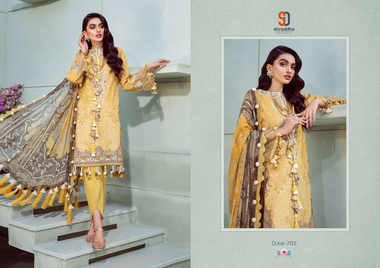 Shraddha Vintage vol 7 catalog Printed Lawn  cotton  Karachi Dress Materials 