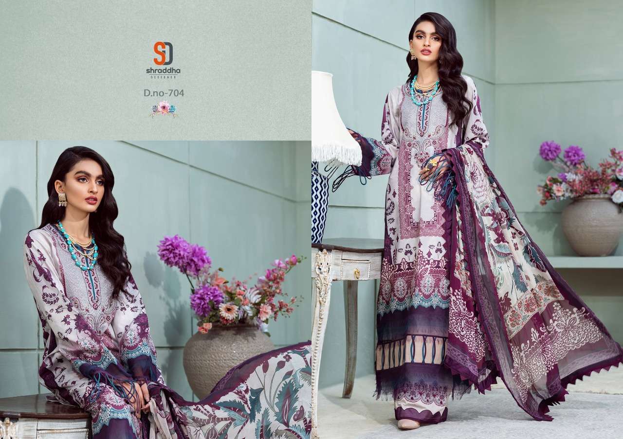 Shraddha Vintage vol 7 catalog Printed Lawn  cotton  Karachi Dress Materials 