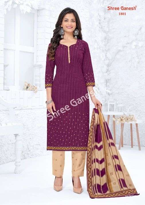 Shree Ganesh Samaiyra vol 8 catalog  Regular Wear Cotton Dress Material