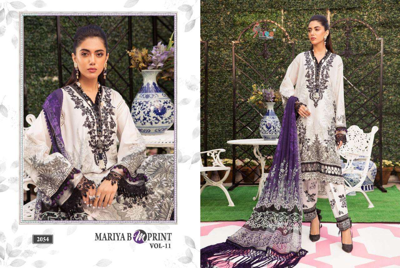 Shree Mariya B MPrint vol 11 catalog  Embroidery Wholesale Pakistani Salwar suits 