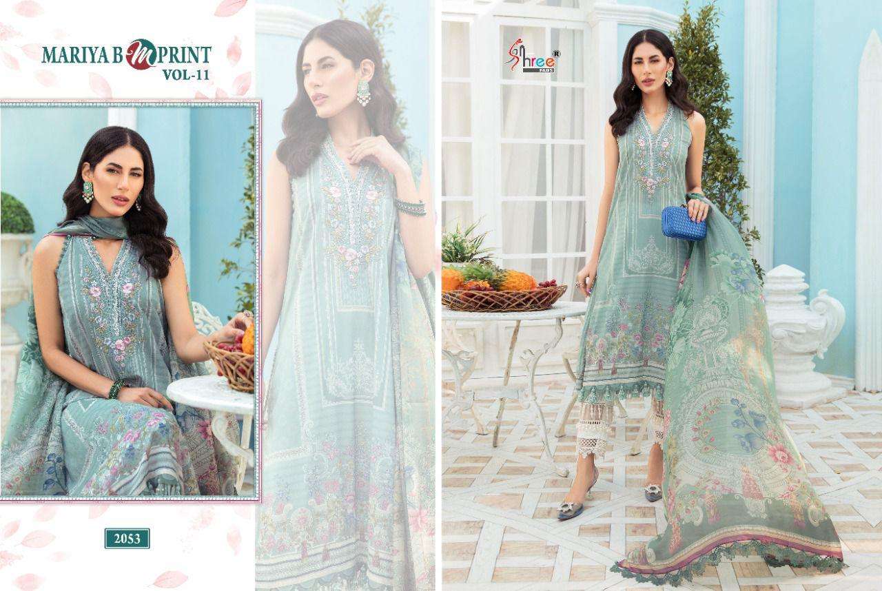 Shree Mariya B MPrint vol 11 catalog  Embroidery Wholesale Pakistani Salwar suits 