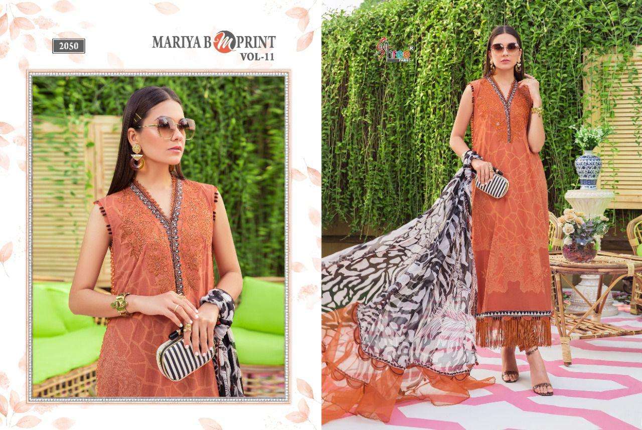Shree Mariya B MPrint vol 11 catalog  Embroidery Wholesale Pakistani Salwar suits 