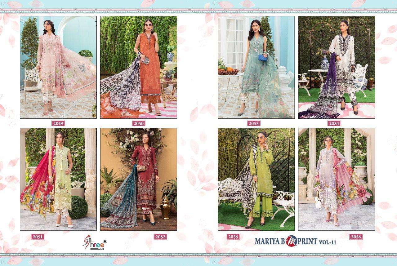 Shree Mariya B MPrint vol 11 catalog  Embroidery Wholesale Pakistani Salwar suits 
