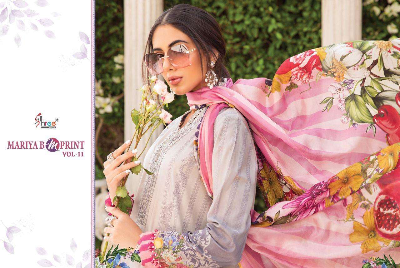 Shree Mariya B MPrint vol 11 catalog  Embroidery Wholesale Pakistani Salwar suits 