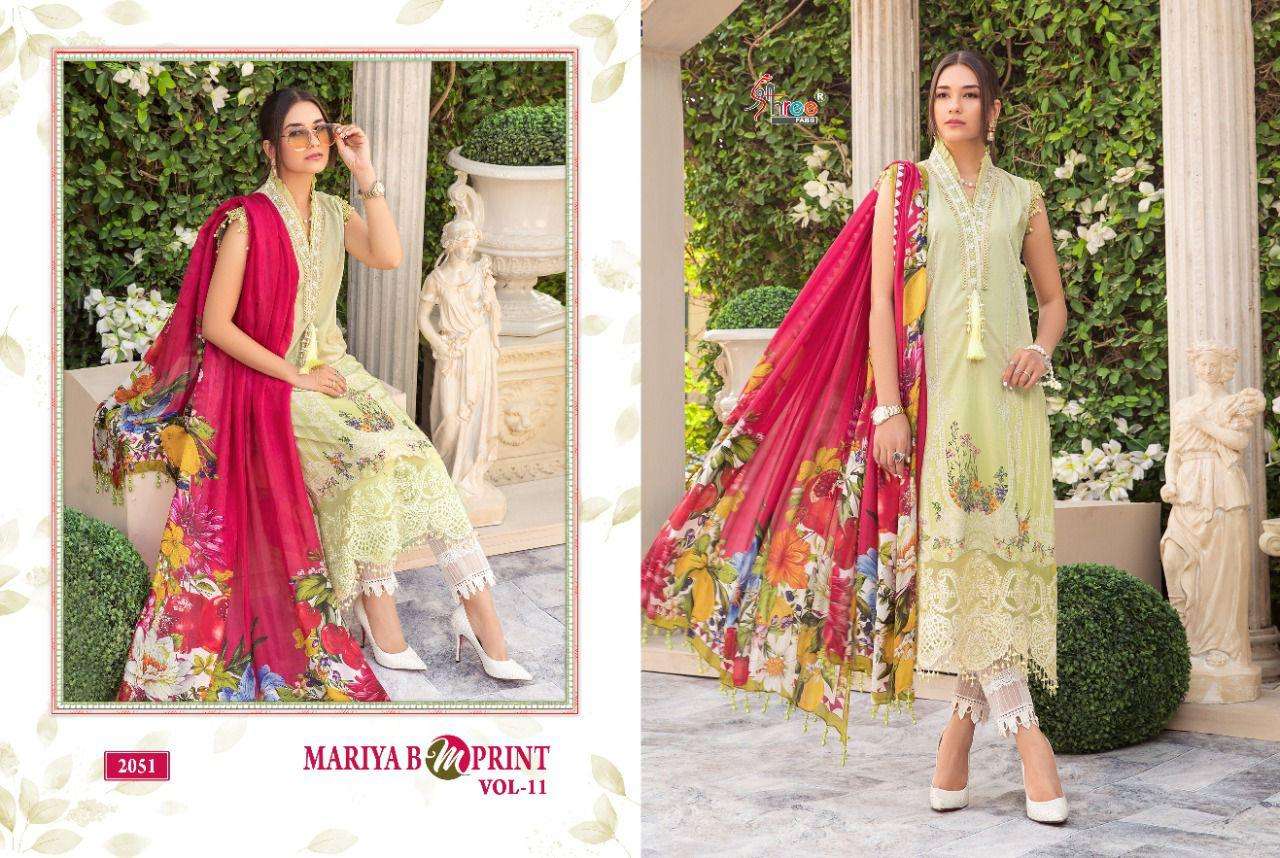 Shree Mariya B MPrint vol 11 catalog  Embroidery Wholesale Pakistani Salwar suits 