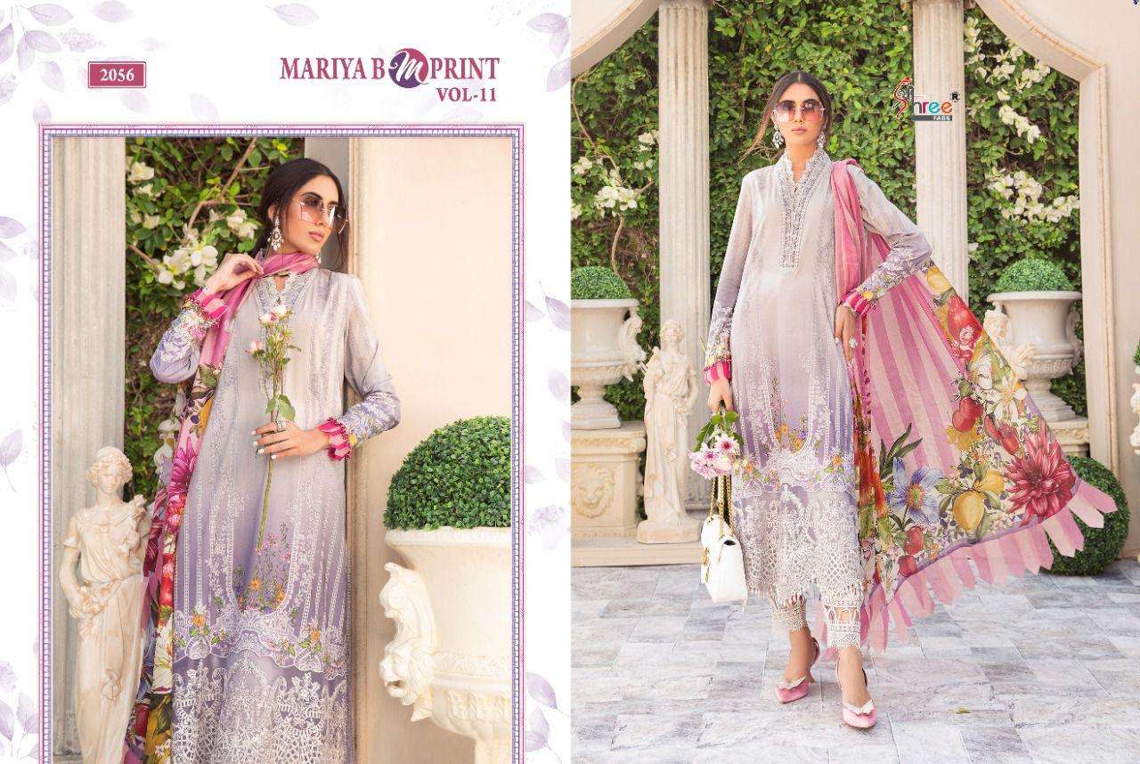 Shree Mariya B MPrint vol 11 catalog  Embroidery Wholesale Pakistani Salwar suits 