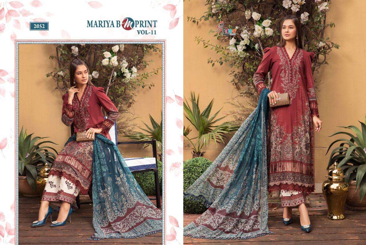 Shree Mariya B MPrint vol 11 catalog  Embroidery Wholesale Pakistani Salwar suits 